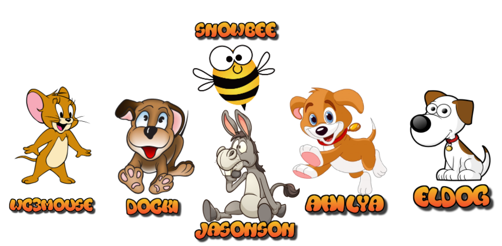 Three Dogs, Mouse, Bee and Donkey